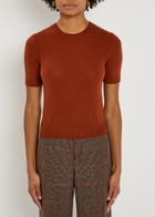 Guest In Residence Knitted Cashmere T-shirt Brown