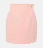 Balmain High-rise crêpe miniskirt