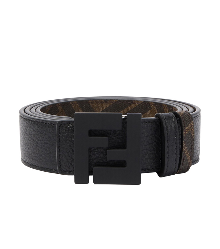 Photo: Fendi FF Zucca reversible leather belt