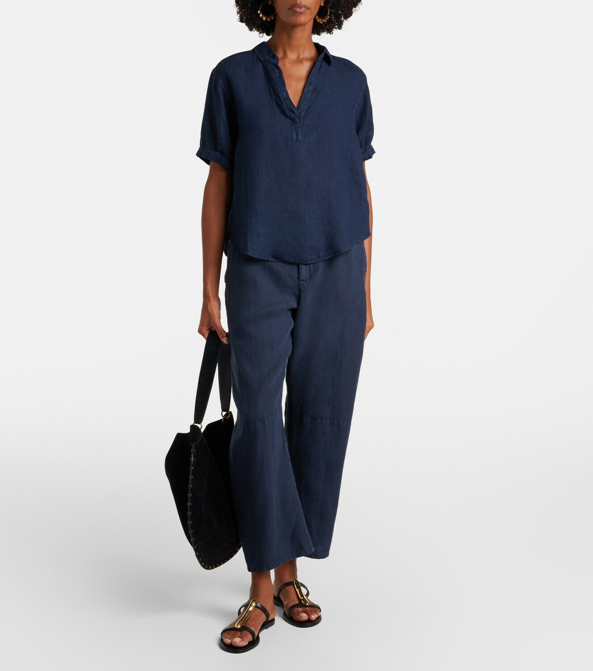 Velvet Taylor linen wide-leg pants