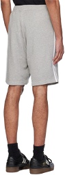 adidas Originals Gray 3-Stripes Shorts