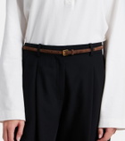 The Row City suede belt