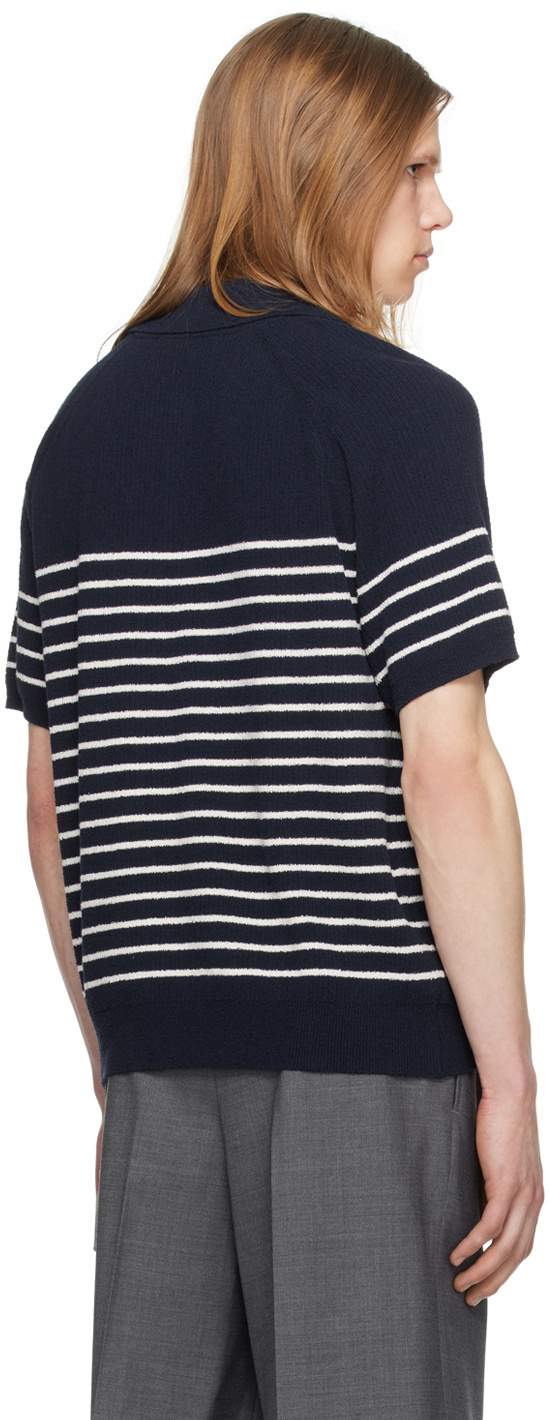 Dunst Navy Striped Polo