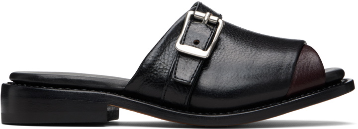 Photo: OUR LEGACY Black & Burgundy Ginza Sandals