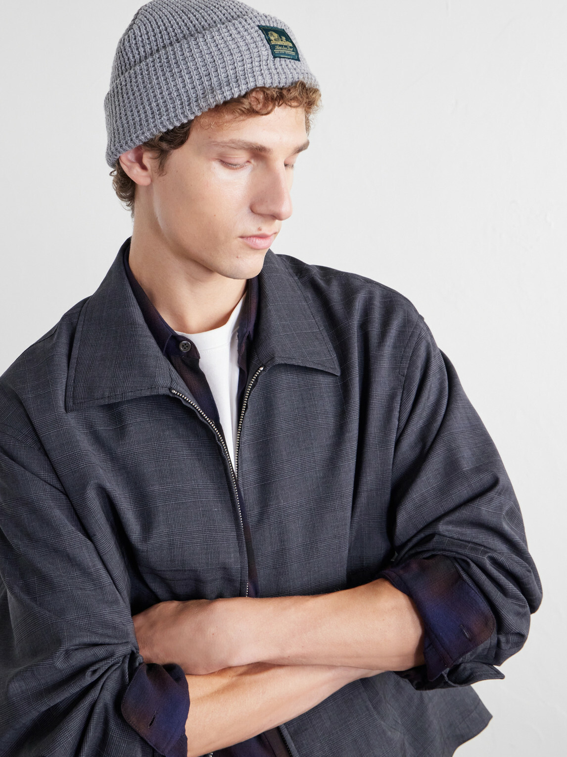 Aimé Leon Dore - Logo-Appliquéd Waffle-Knit Beanie - Gray