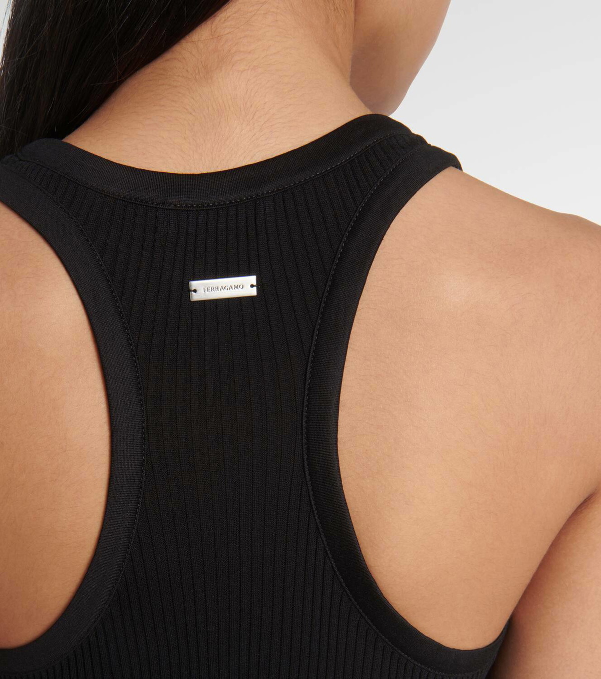 Ferragamo Silk and cupro jersey tank top