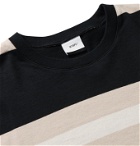 WTAPS - Vatos Logo-Embroidered Striped Cotton-Jersey T-Shirt - Black