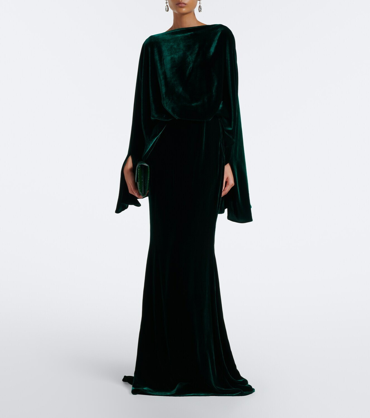 Taller Marmo Draped velvet gown