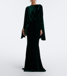 Taller Marmo Draped velvet gown