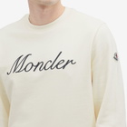 Moncler Men's Emerized Fleece Long Sleeve T-Shirt in White