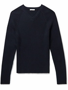 The Row - Tomas Slim-Fit Ribbed Cotton Sweater - Blue