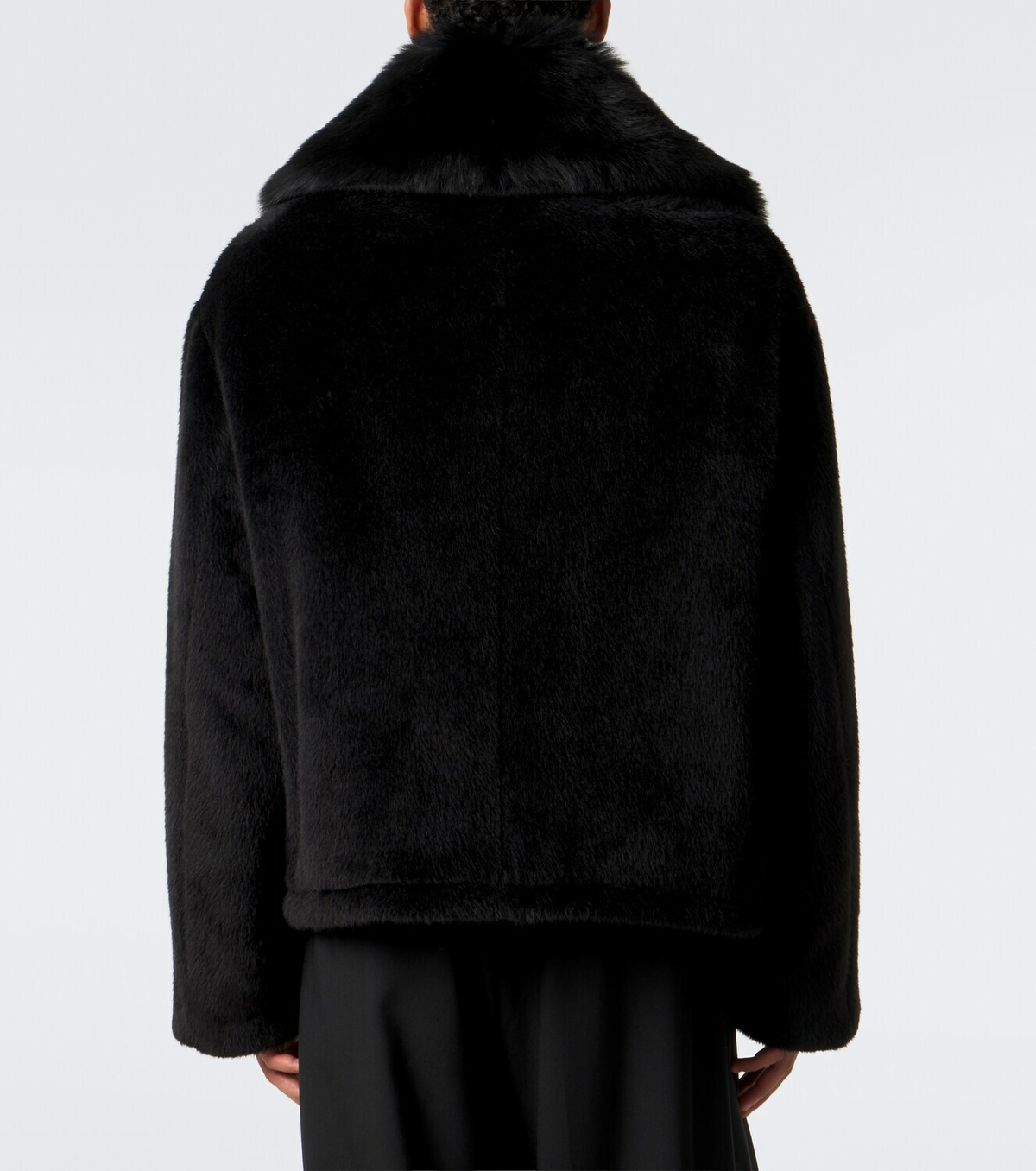 Dolce&Gabbana Shearling-trimmed alpaca and wool jacket