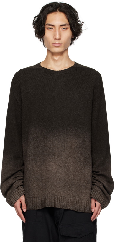 Photo: Yohji Yamamoto Brown Gradient Sweater