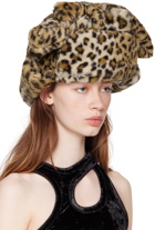 Vaquera Tan Leopard Aviator Hat