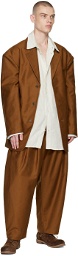 Hed Mayner SSENSE Exclusive Brown Trousers