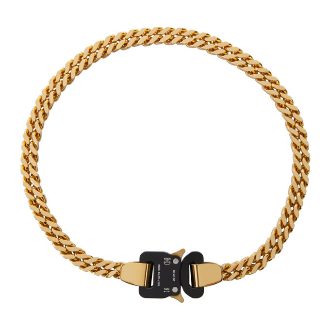 1017 ALYX 9SM Gold and Black Cubix Chain Necklace 1017 ALYX 9SM