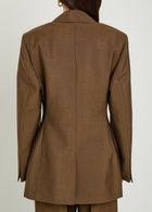 Rohe Double-breasted Wool and Mohair-blend Blazer Brown