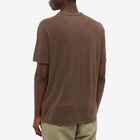 Officine Générale Men's Pigment Dyed T-Shirt in Coffee