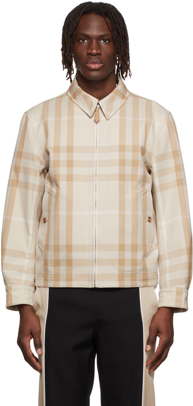 Photo: Burberry Taupe Cotton Reversible Jacket
