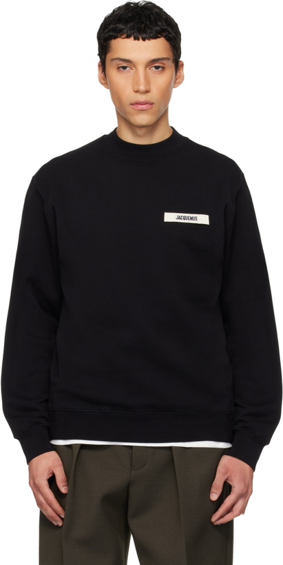 Photo: JACQUEMUS Black Les Classiques 'The Gros Grain' Sweatshirt