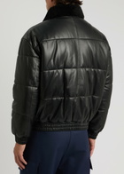 DRÔLE DE Monsieur Le Blouson Cuir Quilted Leather Bomber Jacket Black