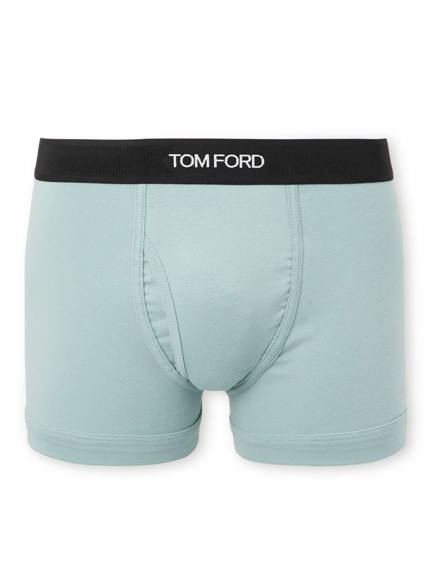 Photo: TOM FORD - Stretch-Cotton Boxer Briefs - Blue