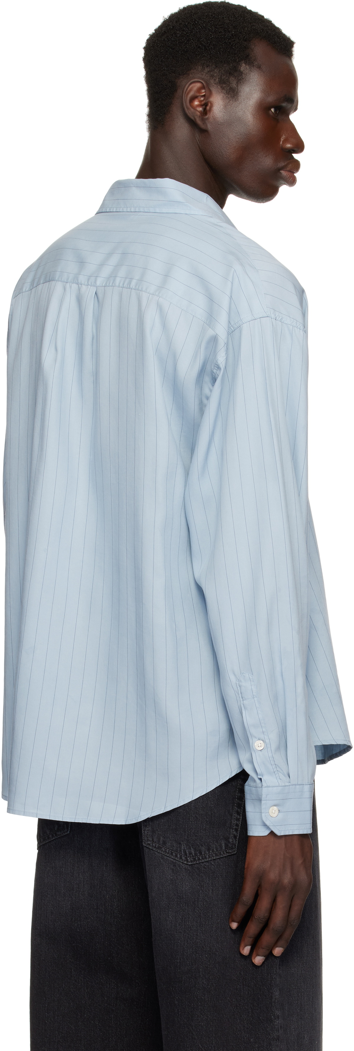 mfpen Blue Woven Executive Shirt mfpen
