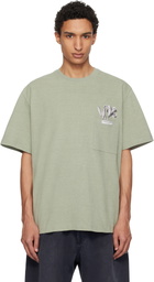 WOOYOUNGMI Khaki Flower Back Logo T-shirt