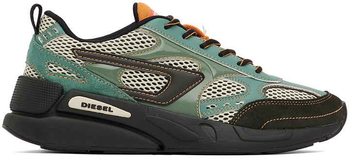 Photo: Diesel Green & Orange S-Serendipity Sport Sneakers