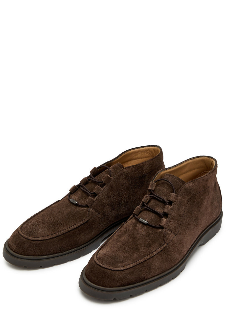 Tods Gommino Suede Boots Brown