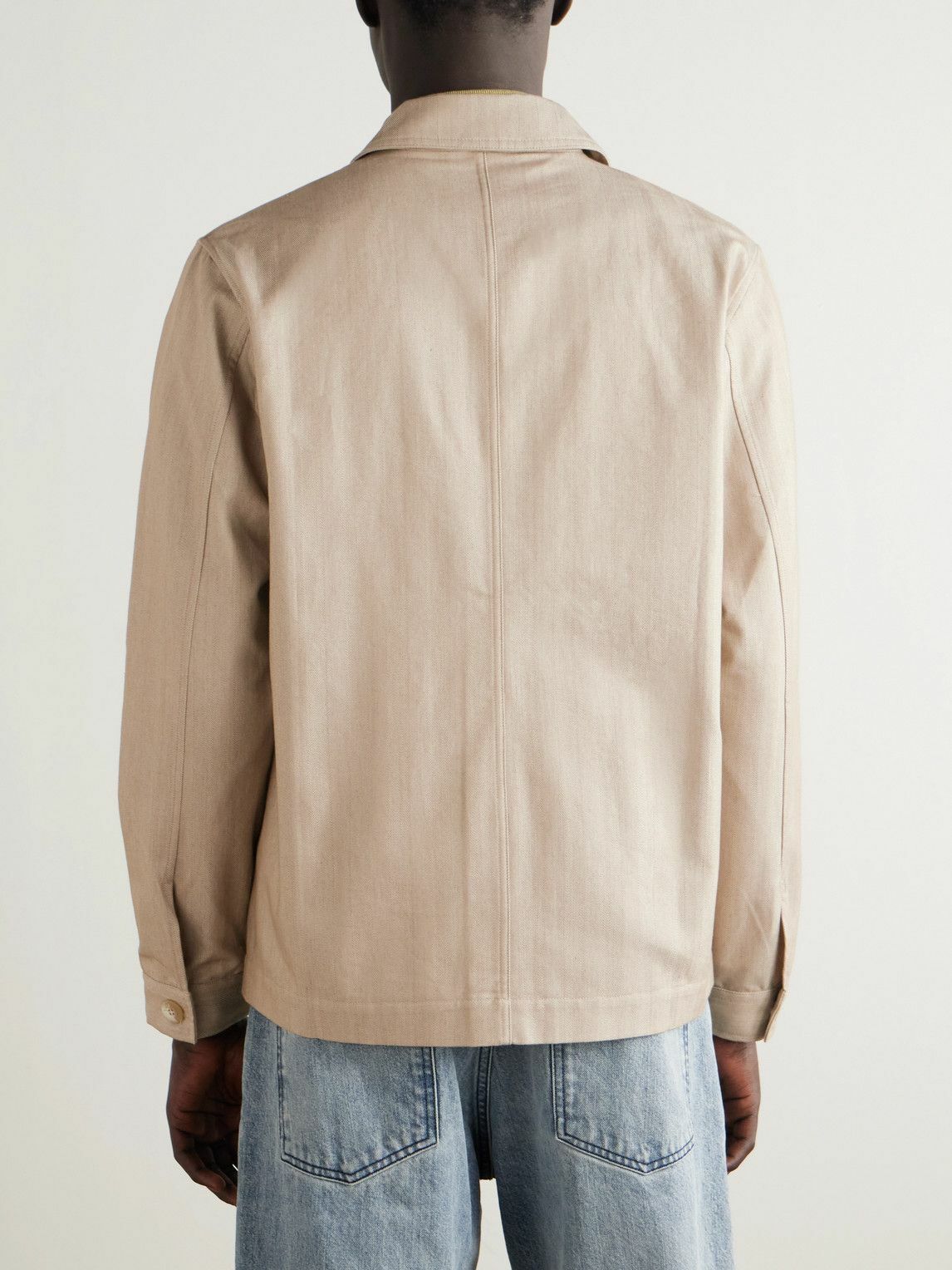Frescobol Carioca - Fonted Herringbone Cotton Overshirt - Neutrals