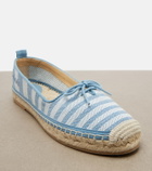 Chloé Isla striped canvas espadrilles