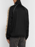 GUCCI - Logo-Jacquard Webbing-Trimmed Tech-Jersey Track Jacket - Black