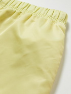 FEAR OF GOD ESSENTIALS - Wide-Leg Logo-Flocked Shell Drawstring Shorts - Yellow