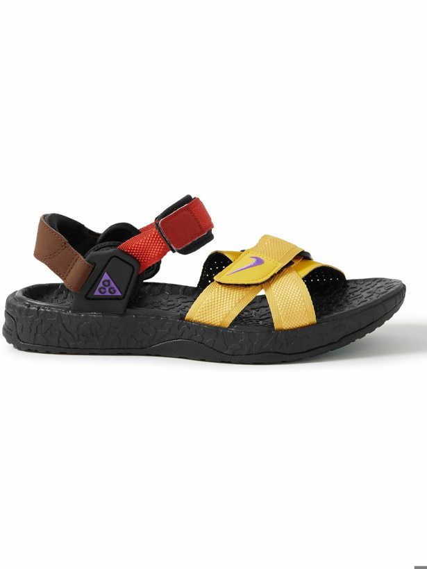 Photo: Nike - ACG Air Deschutz Suede and Webbing-Trimmed Rubber Sandals - Yellow