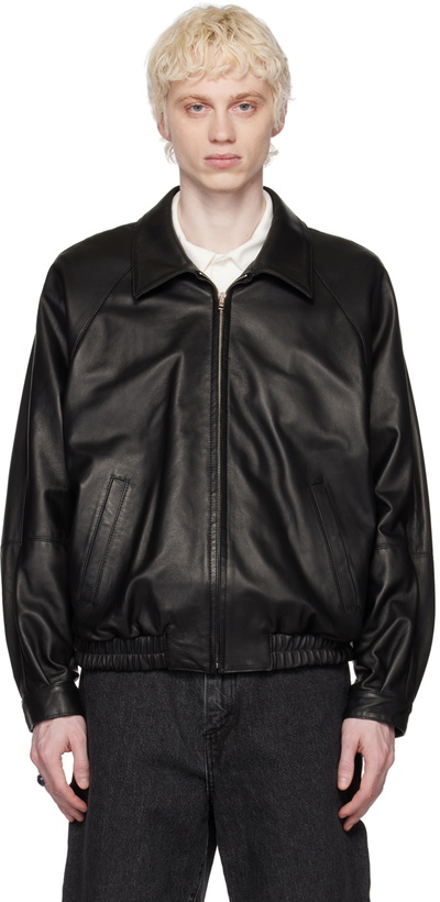 Photo: Maryam Nassir Zadeh Black Resolution Leather Jacket