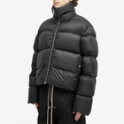Rick Owens Men's Turtle Nylon Cropped Puffer Jacket in Black