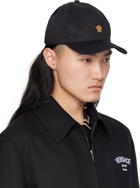 Versace Black Embroidered Logo Cap