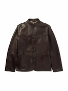Dunhill - Nehru-Collar Leather Driving Jacket - Brown