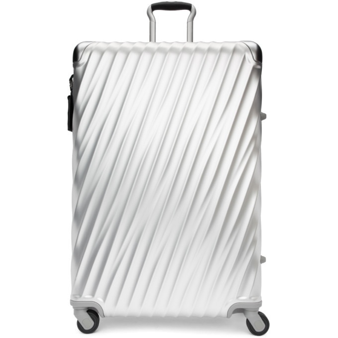Photo: Tumi Silver Aluminum Extended Trip Packing Suitcase