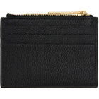 Thom Browne Black Soft Pebble Grain Zip Top Card Holder
