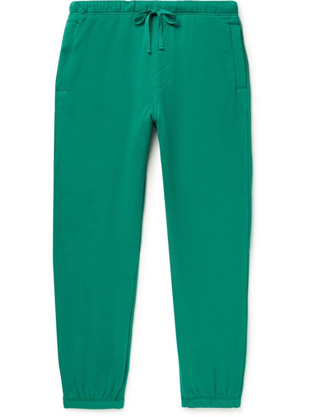 Photo: Entireworld - Tapered Cotton-Blend Jersey Sweatpants - Green