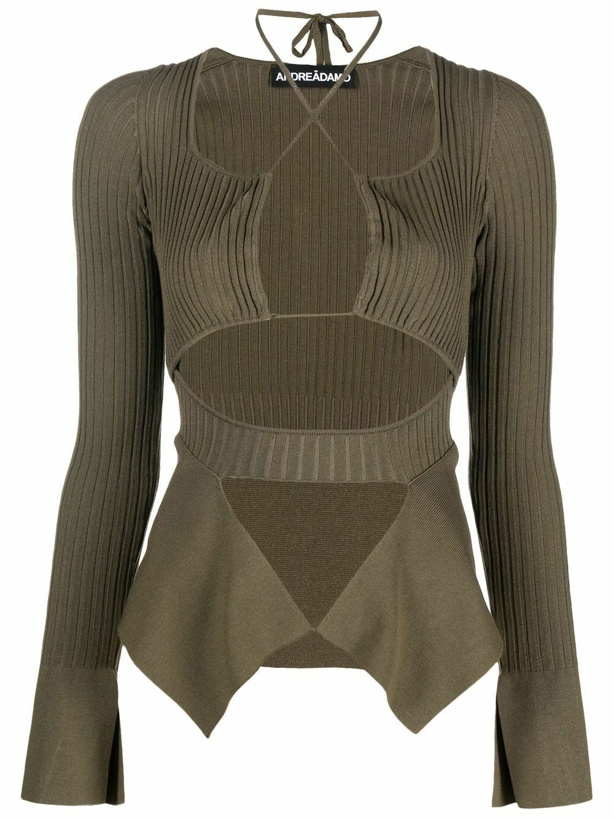 Photo: ANDREADAMO - Ribbed Knit Cut-out Top