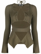 ANDREADAMO - Ribbed Knit Cut-out Top