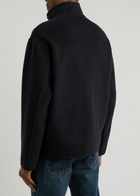 Emporio Armani Wool and Cashmere-blend Coat Navy