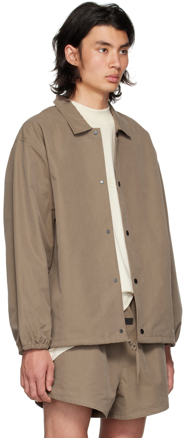 Essentials Brown Drawstring Jacket