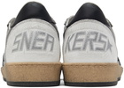 Golden Goose Gray & White Ball Star Sneakers