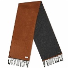 Universal Works Men's Double Sided Scarf in Brown/Charcoal