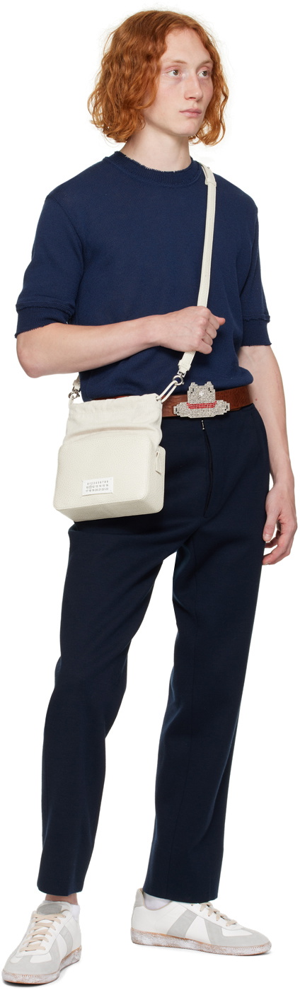 Maison Margiela Beige Logo Crossbody Bag