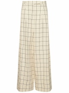ROCHAS Macro Check Canvas Wide Pants